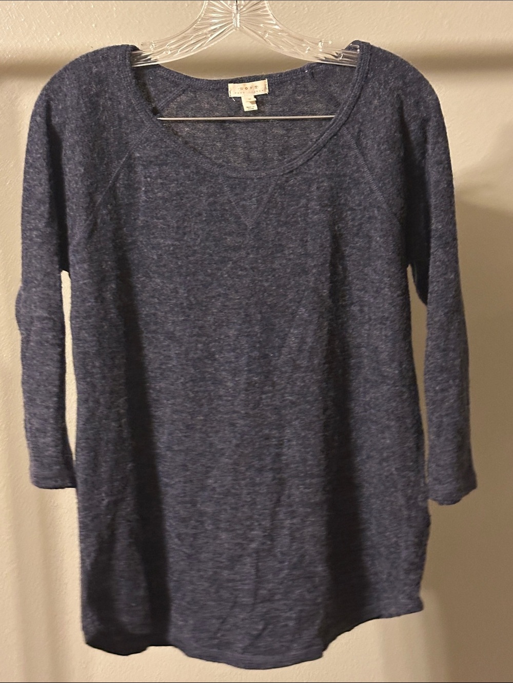 Soft Joie Heathered Navy Blue Knit Sweater